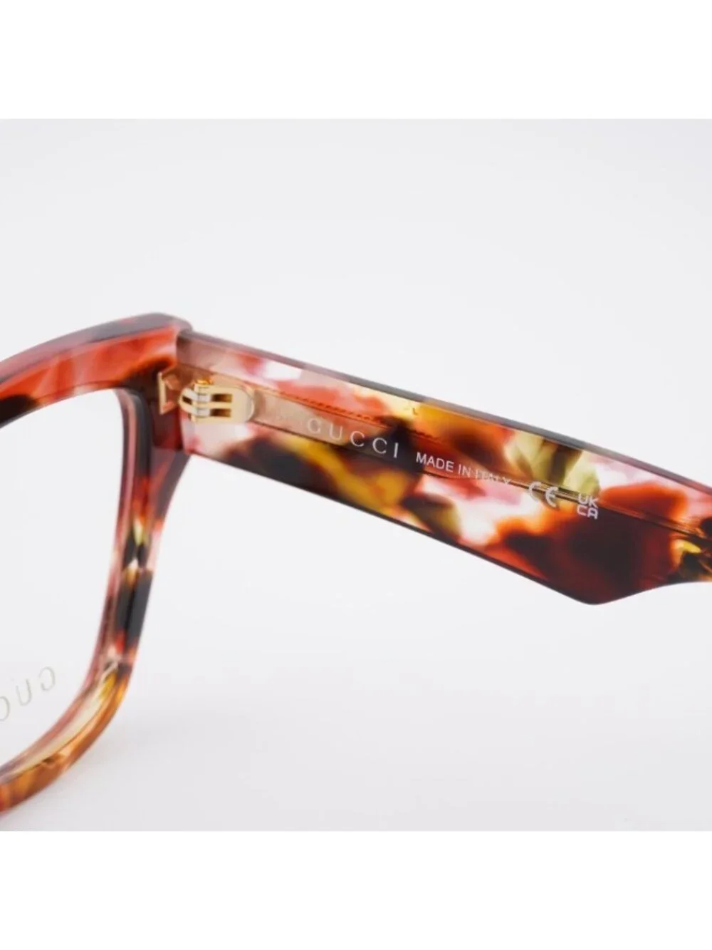 Gucci GG2008O 002 Eyeglasses Red Havana 54mm Cat Eye Frame
